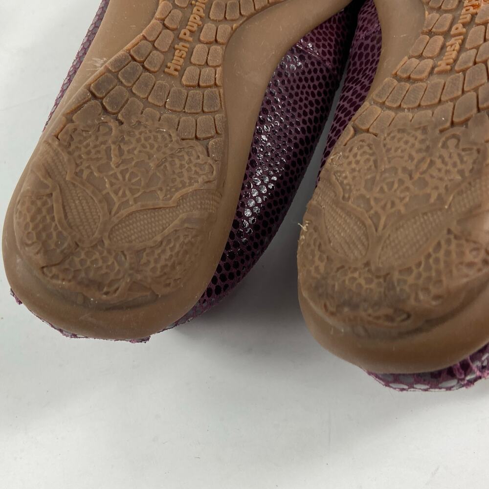 Hush Puppies Women's Casual Slip On Ballet Flat Purple Plum Size 8.5 - Picture 7 of 9
